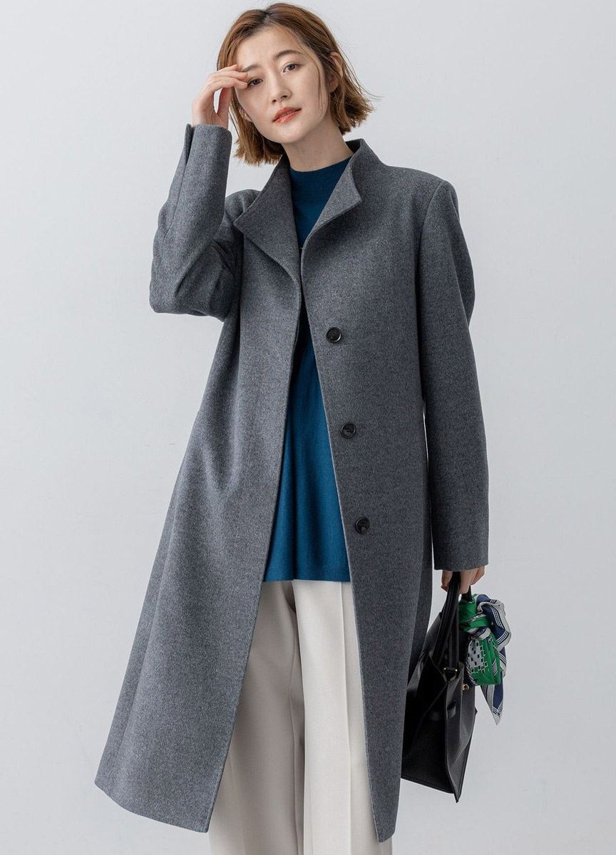 喀什米爾羊毛長大衣