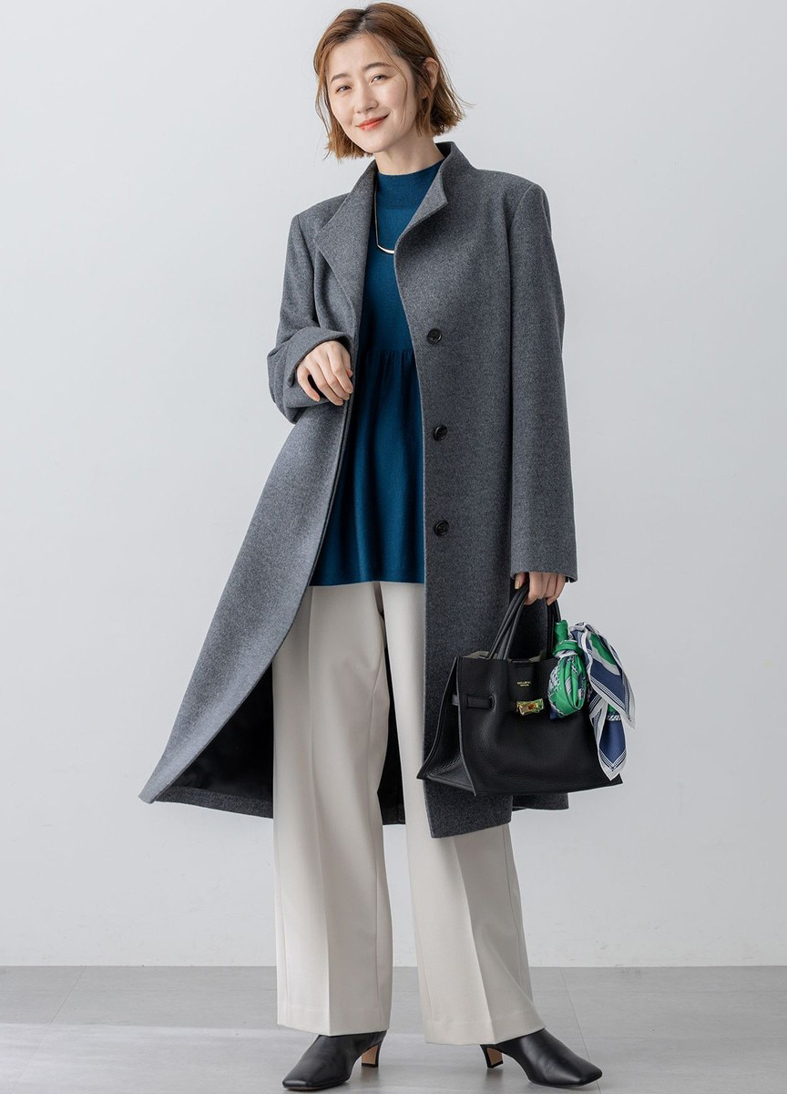 喀什米爾羊毛長大衣