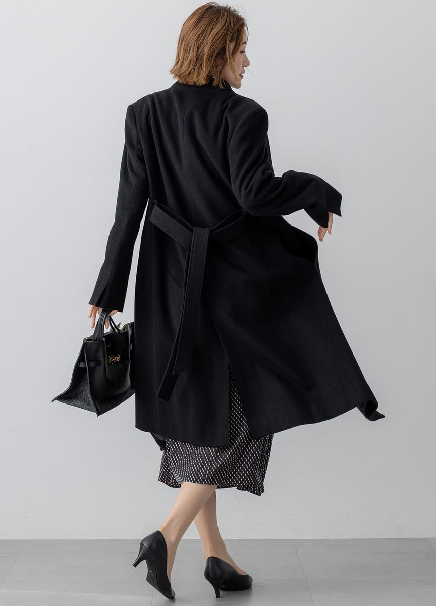 喀什米爾羊毛長大衣