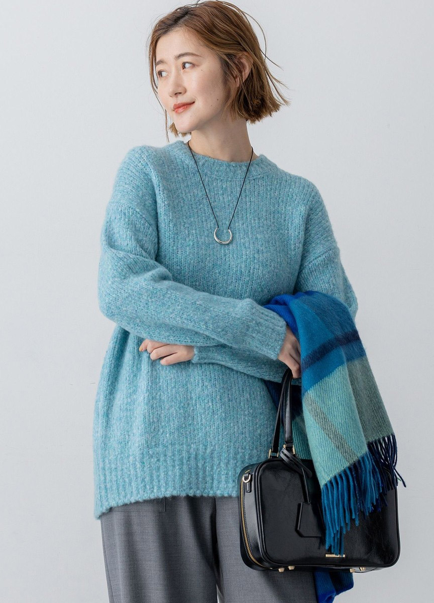 空氣感羊毛針織衫        