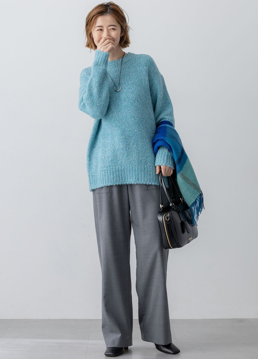 空氣感羊毛針織衫        