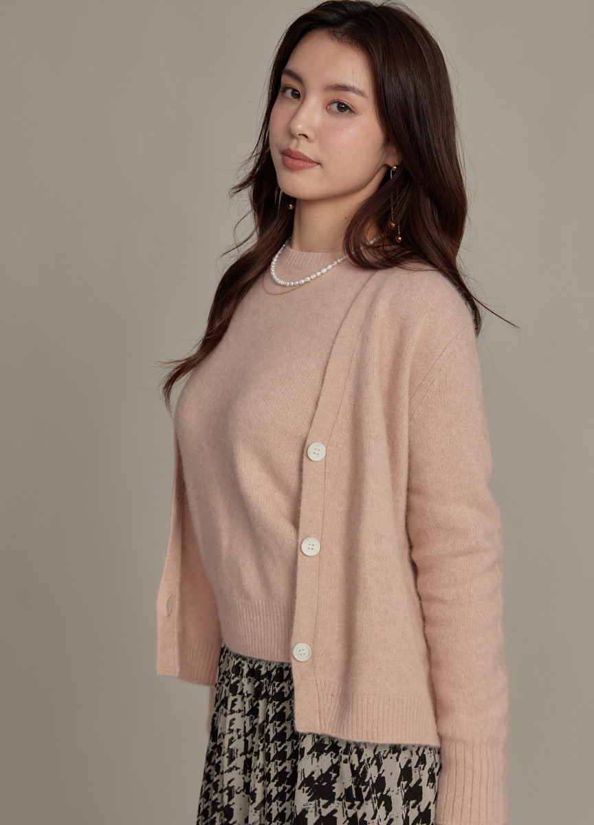 混狐狸毛針織外套