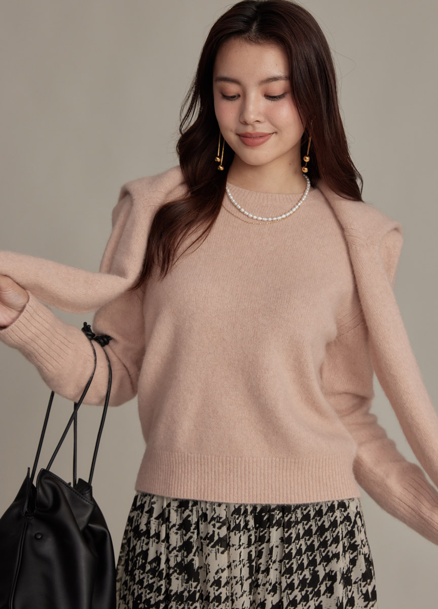 混狐狸毛針織外套