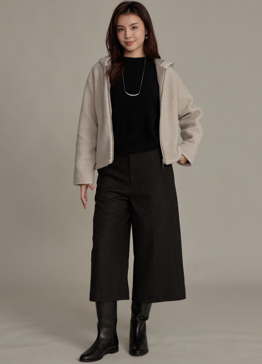 混狐狸毛針織上衣    