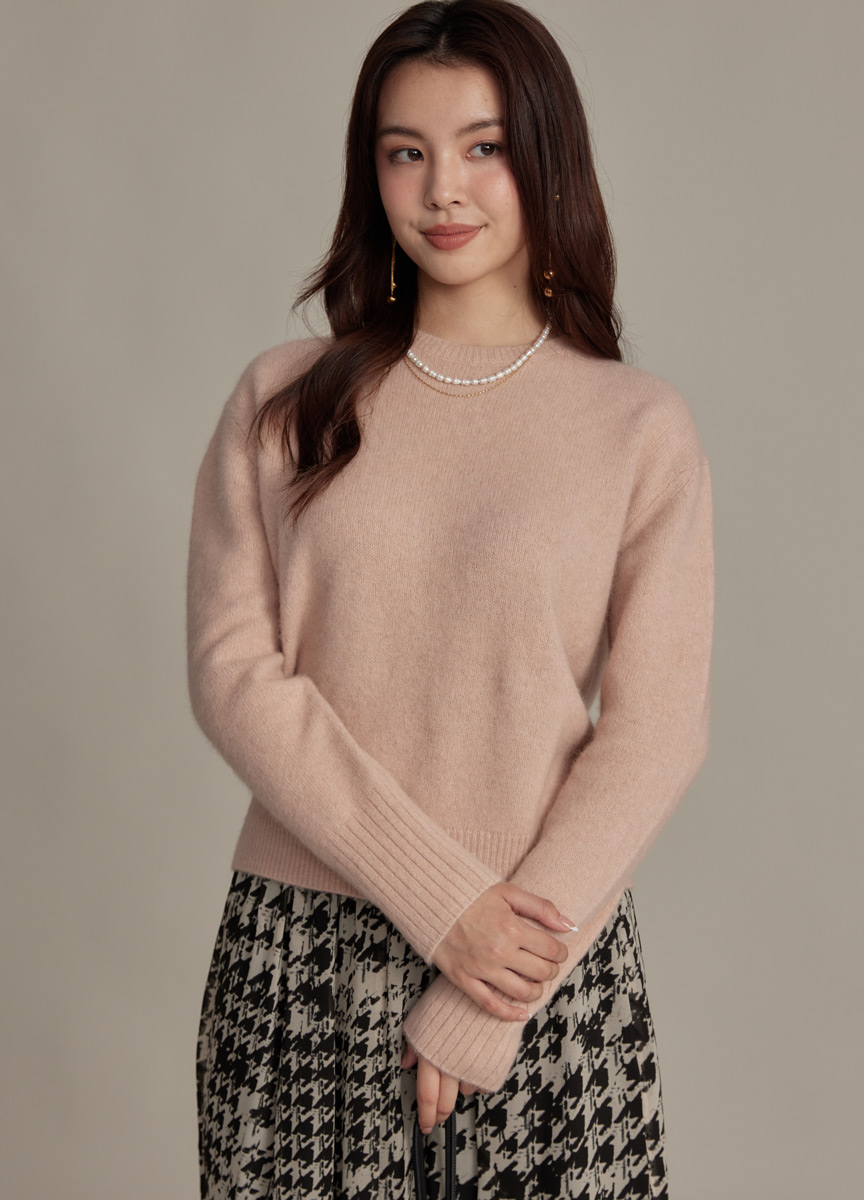 混狐狸毛針織上衣    