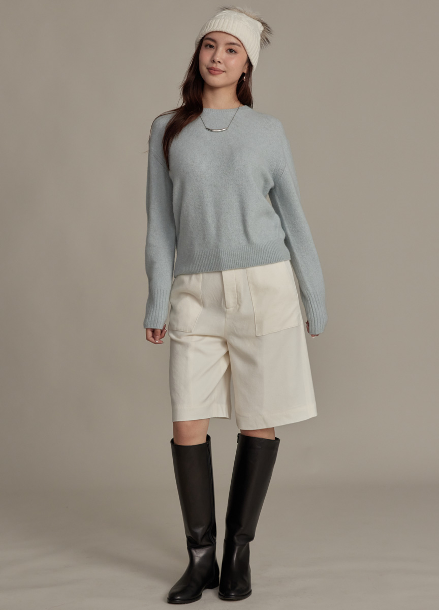 混狐狸毛針織上衣    