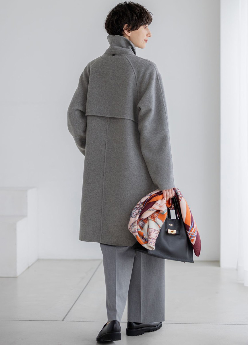 MANTECOPure翻領長大衣  