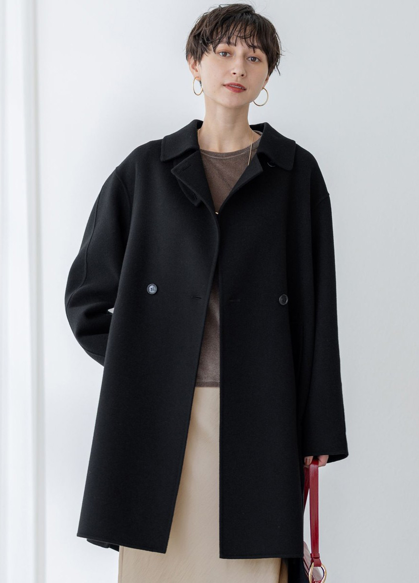 MANTECOPure翻領長大衣  