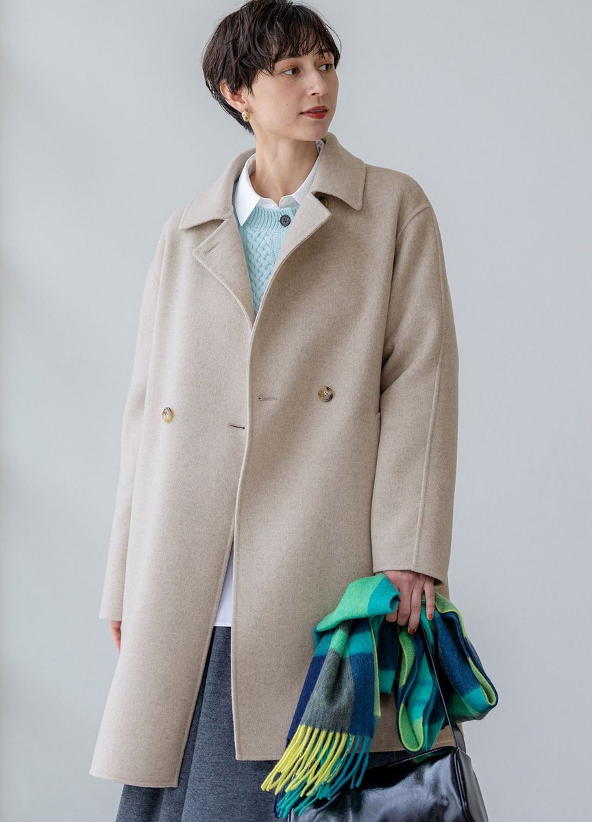 MANTECOPure翻領長大衣  