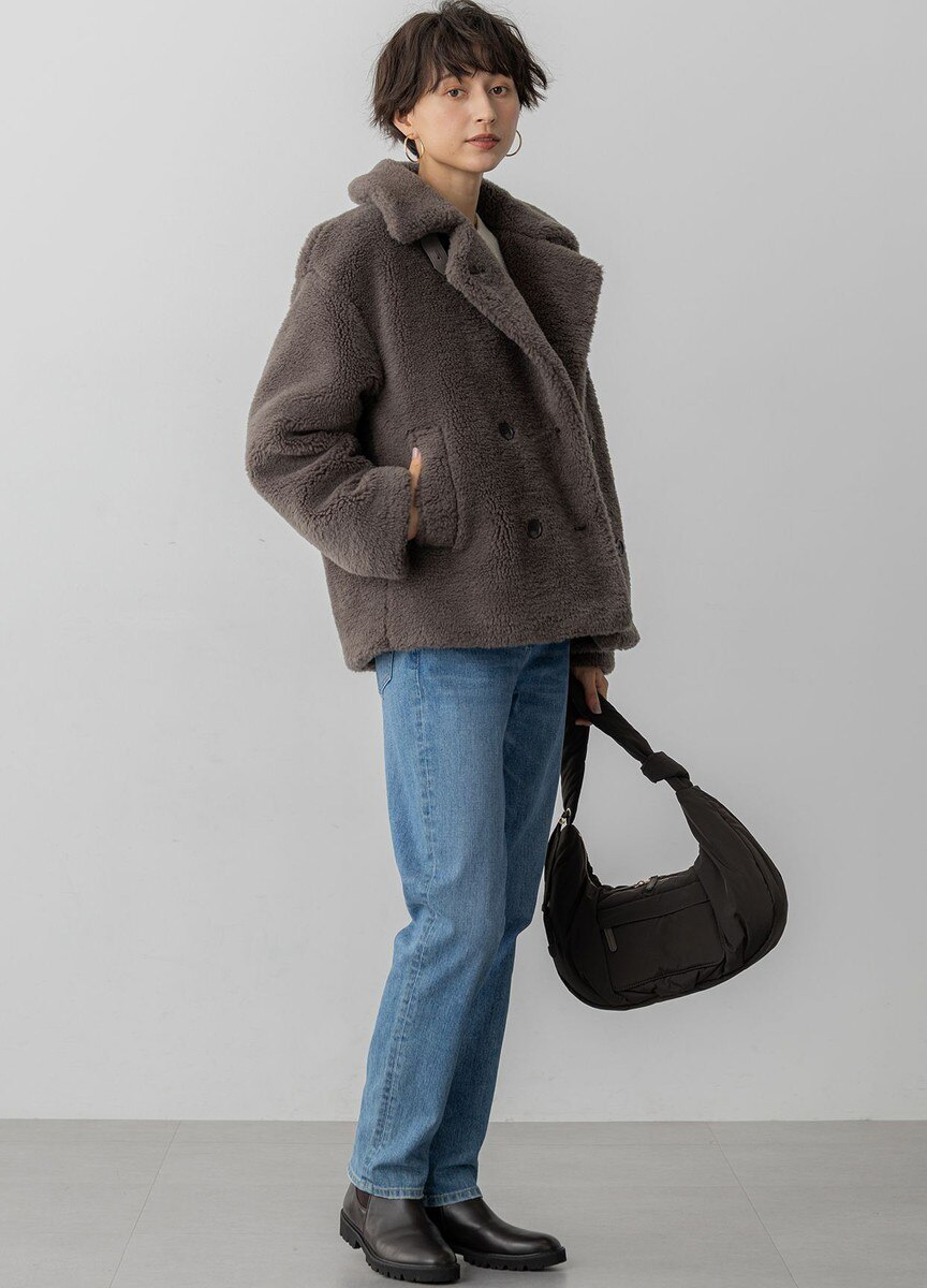 泰迪毛絨翻領外套              