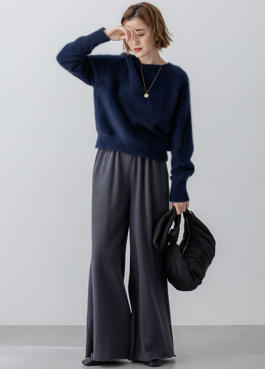 狐狸毛絨針織上衣   