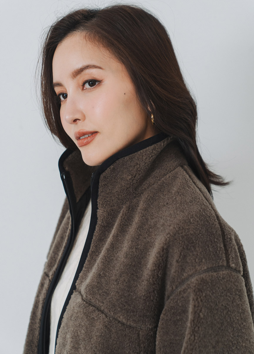 【SLOW系列】寬鬆版毛呢工裝外套         