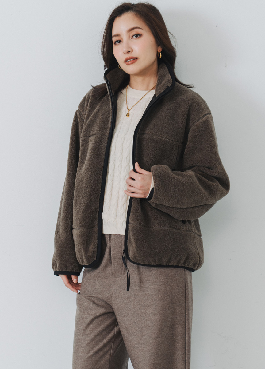 【SLOW系列】寬鬆版毛呢工裝外套         