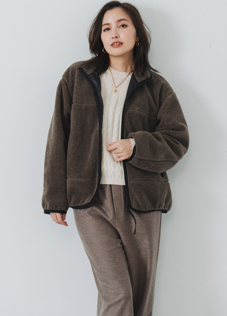 【SLOW系列】寬鬆版毛呢工裝外套         