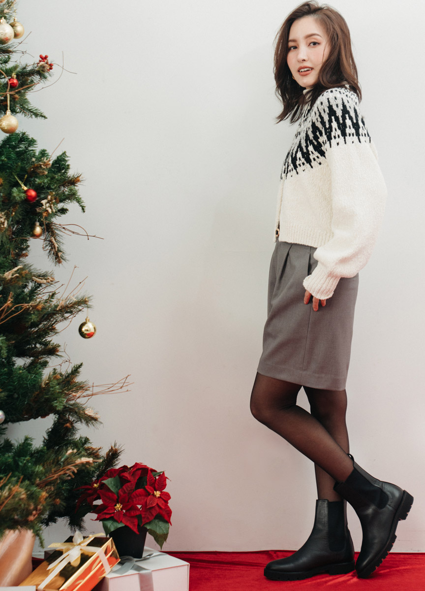 【SLOW系列】緹花針織圓領外套