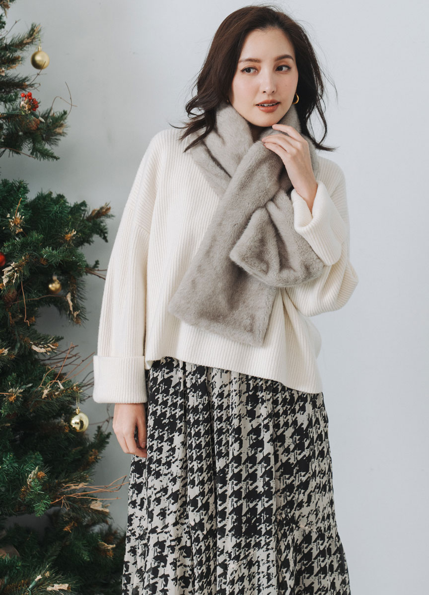 【SLOW系列】柔軟羊毛羅紋V領針織上衣