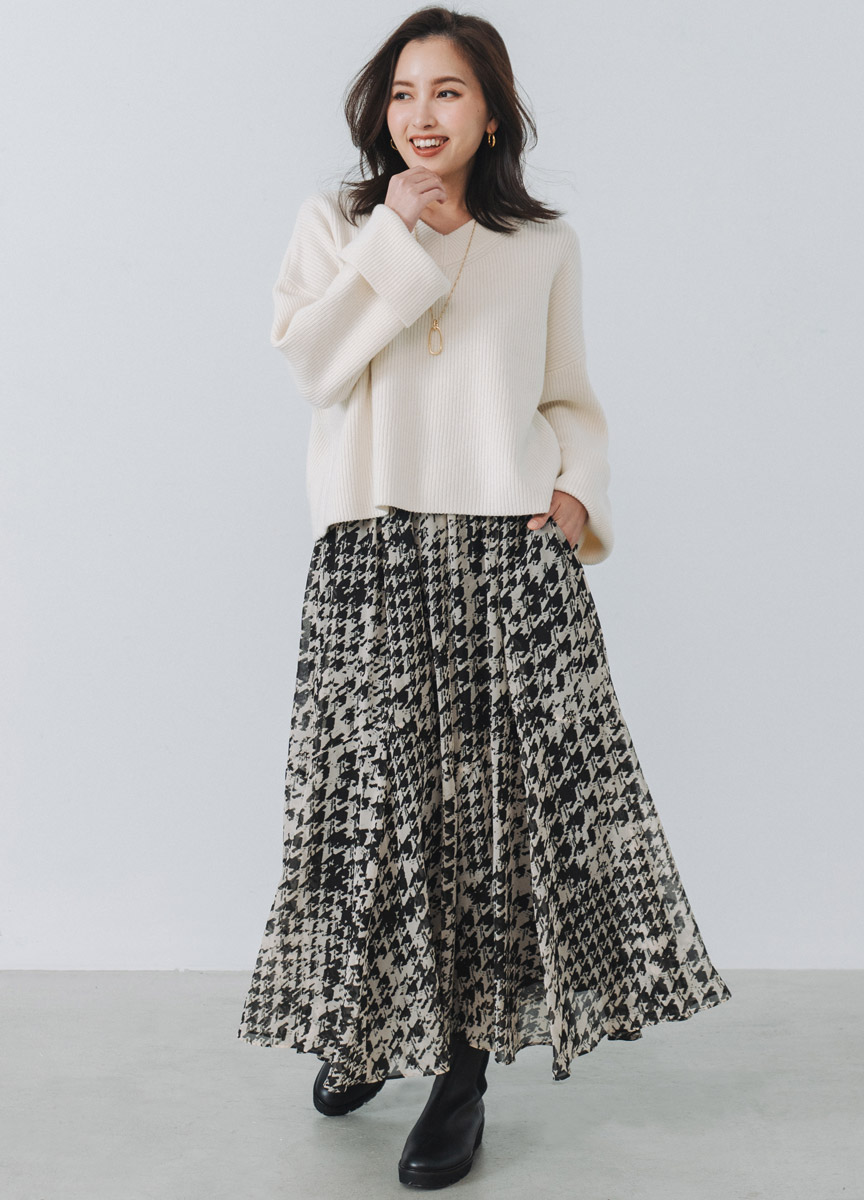 【SLOW系列】柔軟羊毛羅紋V領針織上衣