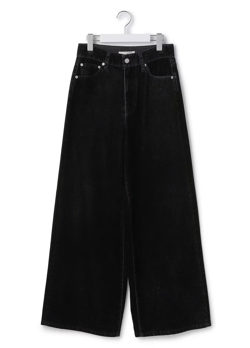 【SLOW系列】植絨牛仔直筒褲  