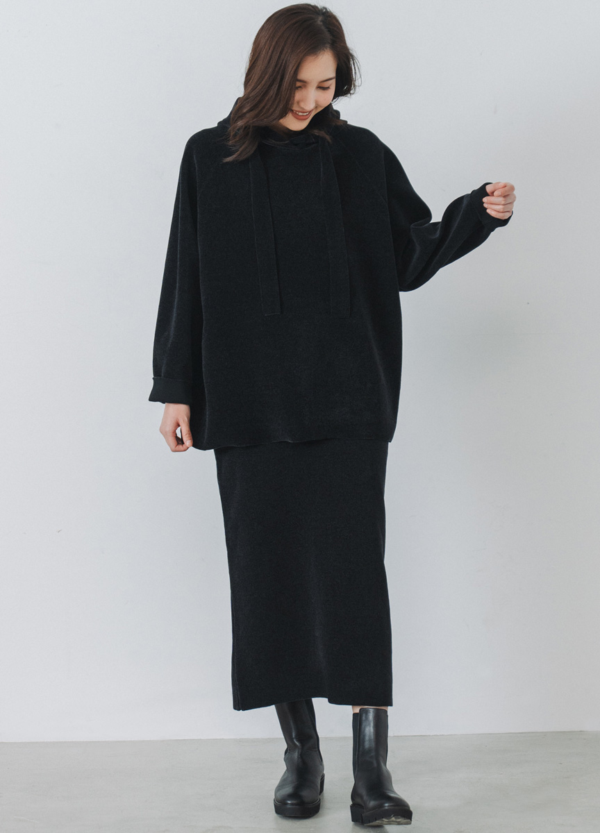 【SLOW系列】絨質直筒長裙     