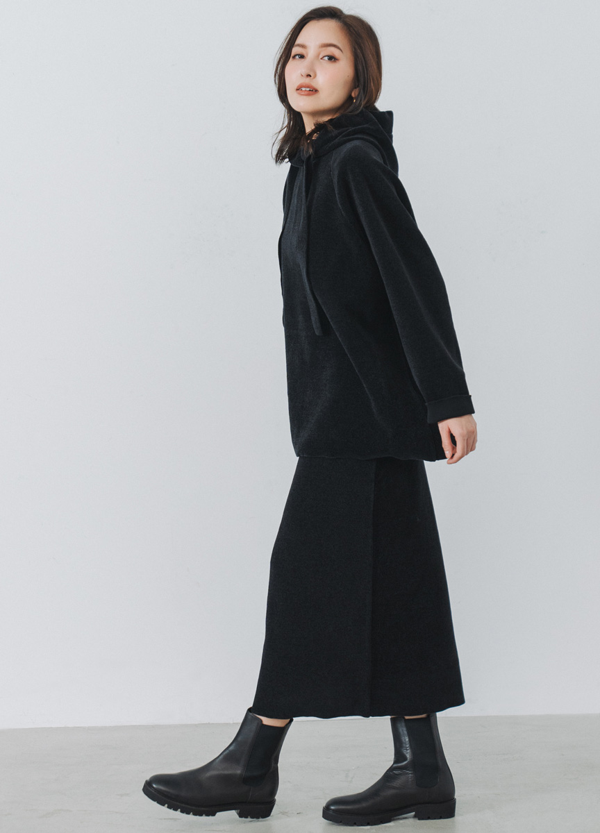 【SLOW系列】絨質直筒長裙     