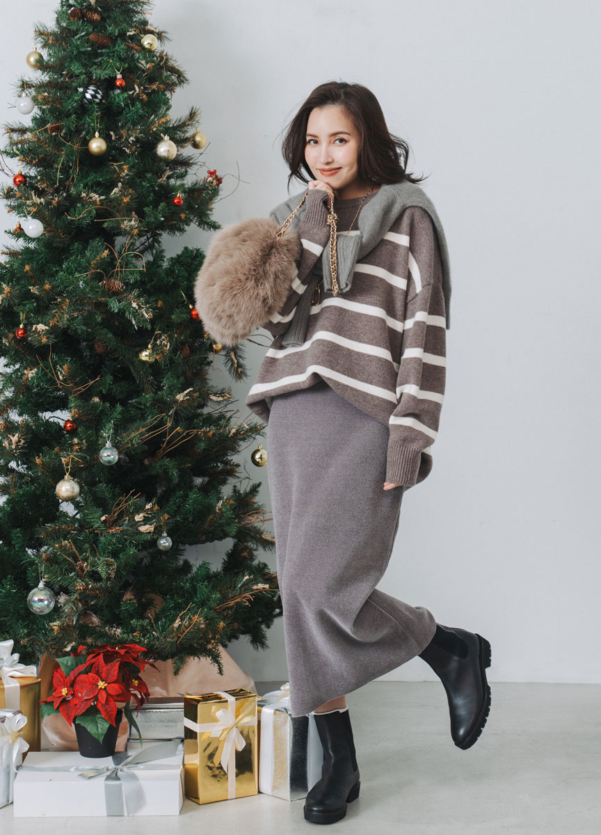 【SLOW系列】絨質直筒長裙     