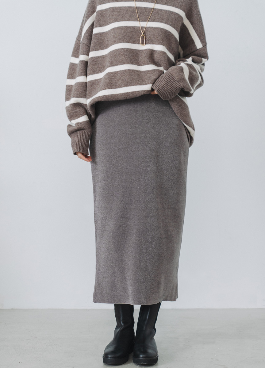 【SLOW系列】絨質直筒長裙     