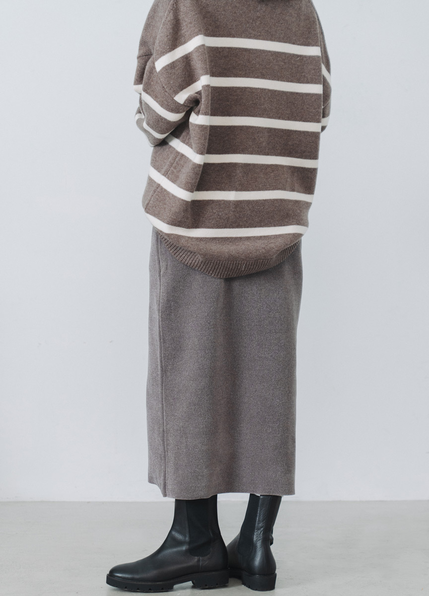 【SLOW系列】絨質直筒長裙     