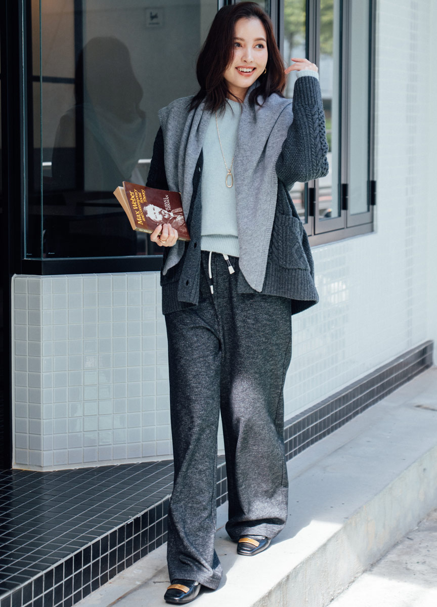 【SLOW系列】絨質直筒長裙柔軟羊毛小圍巾     