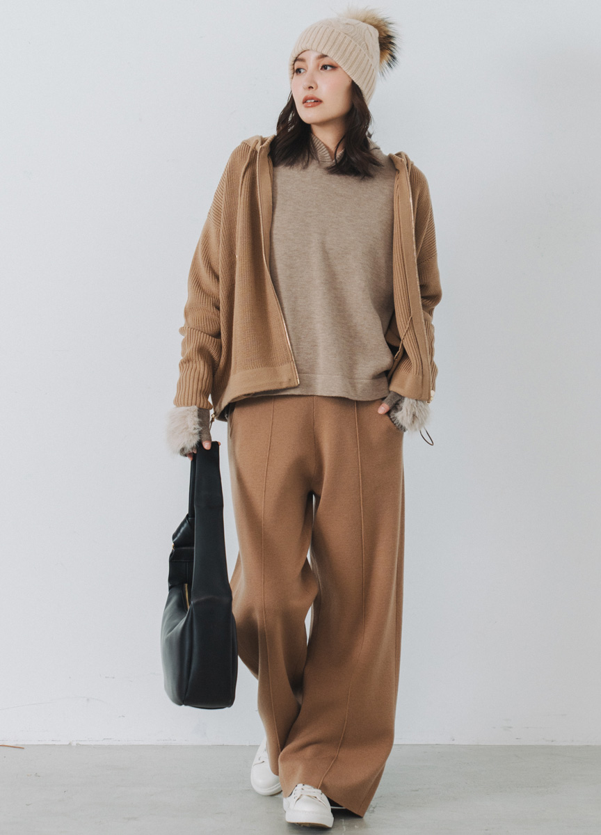 連帽羊毛休閒針織衫