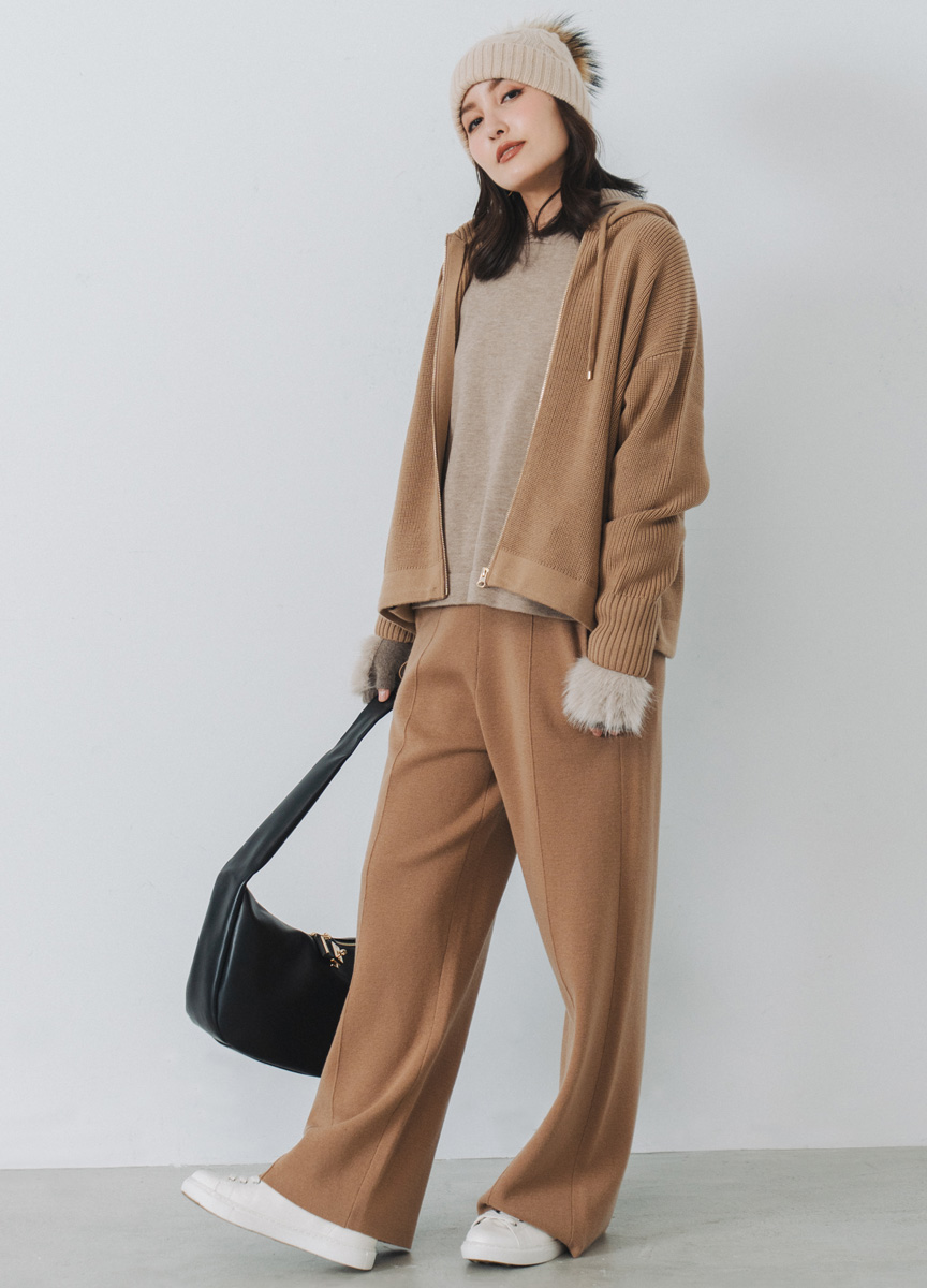 連帽羊毛休閒針織衫