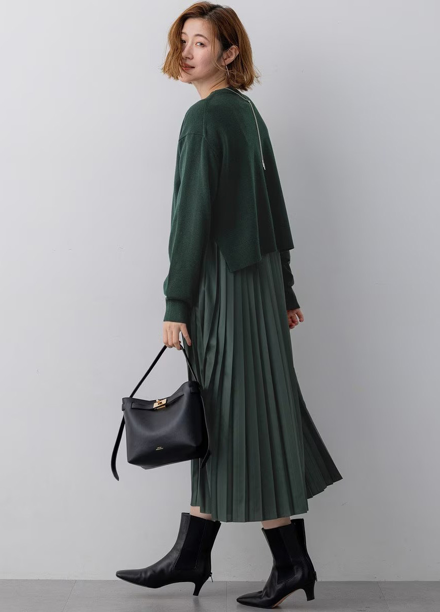 兩件式百褶洋裝