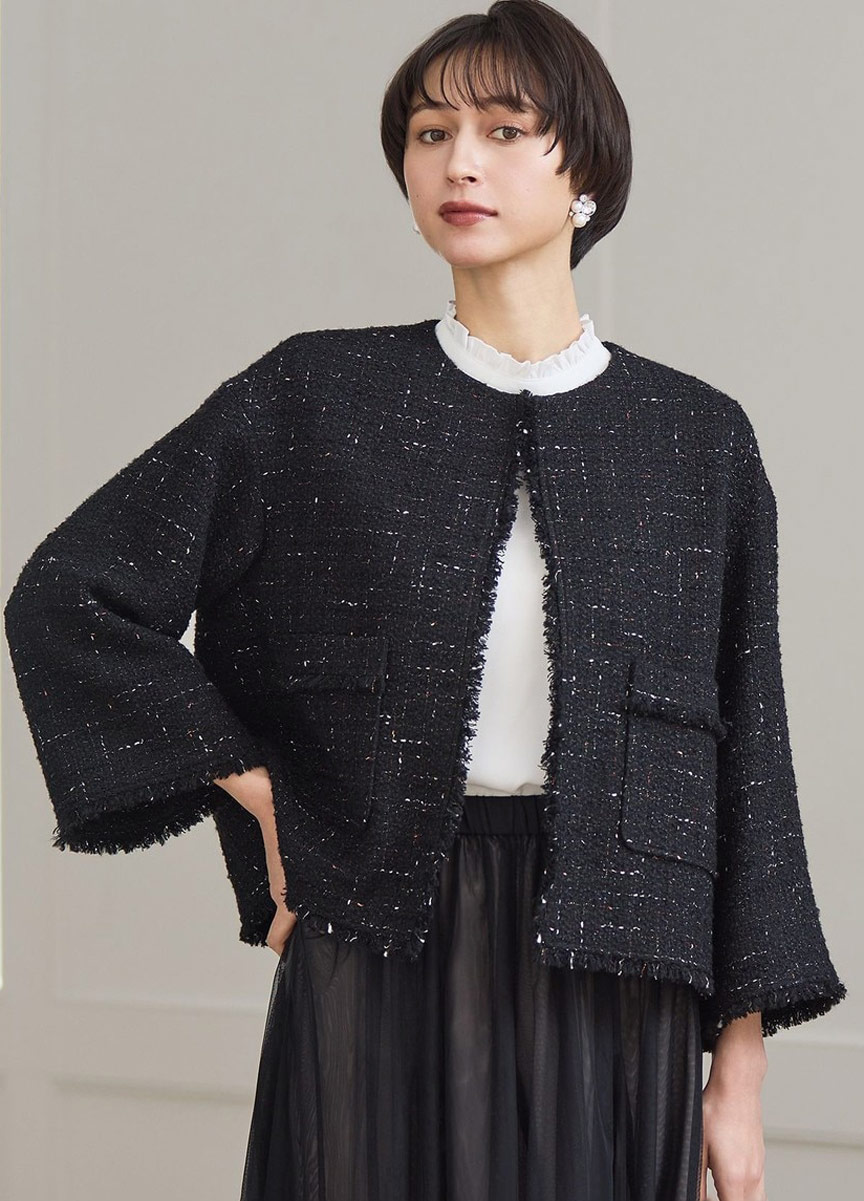 GIOLICA小香風斗篷式外套