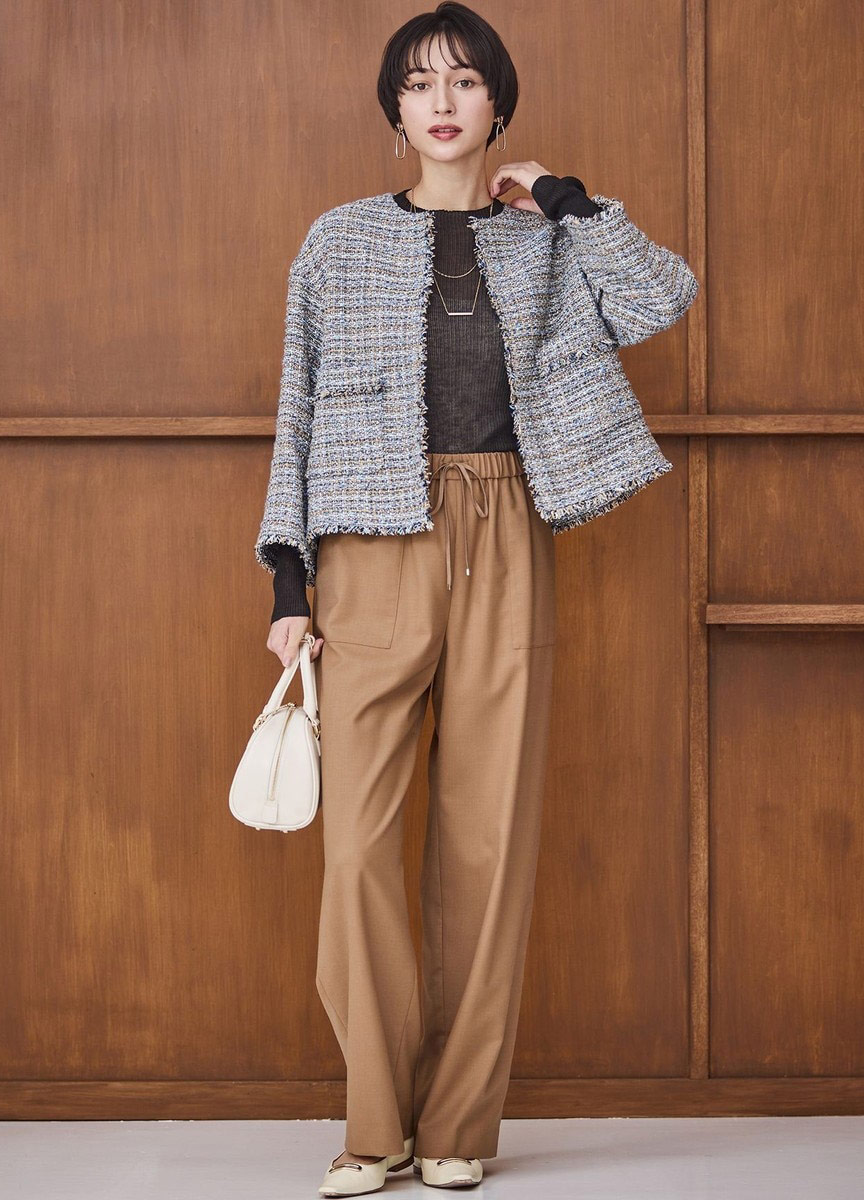 GIOLICA小香風斗篷式外套