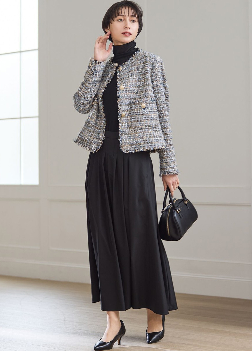 光澤感塔夫塔傘裙