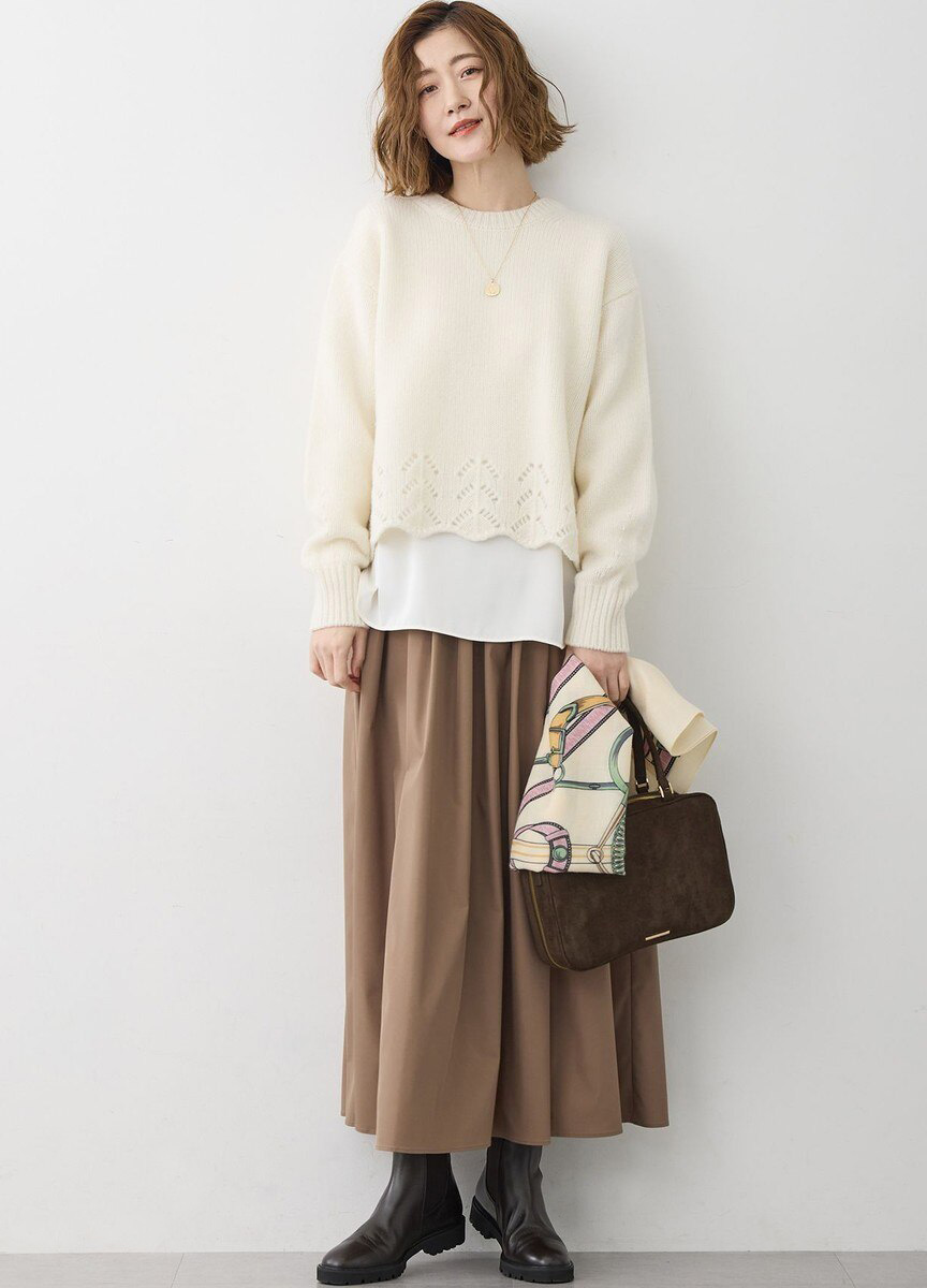 光澤感塔夫塔傘裙