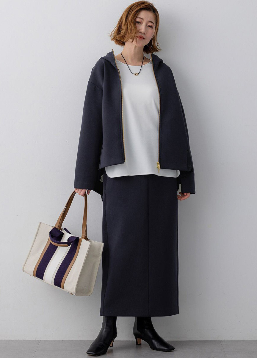 太空棉休閒直筒裙