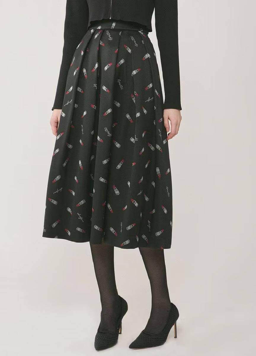 【預購商品】口紅印花長裙