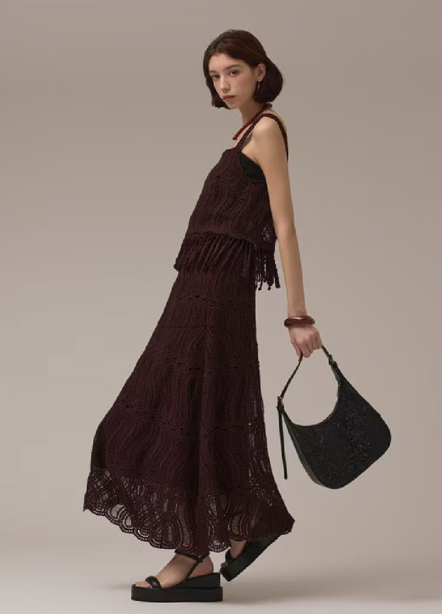 【預購商品】鉤織蕾絲流蘇背心