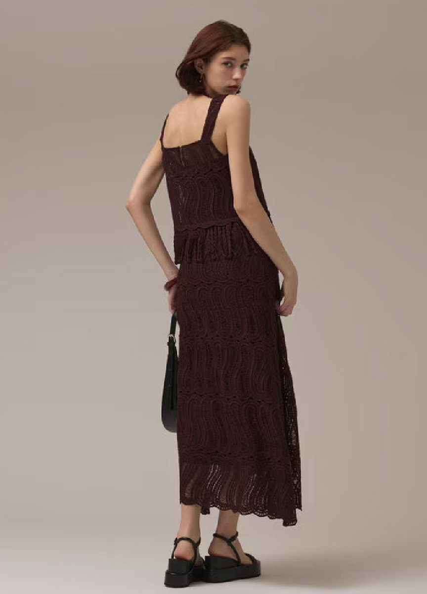 【預購商品】鉤織蕾絲流蘇背心