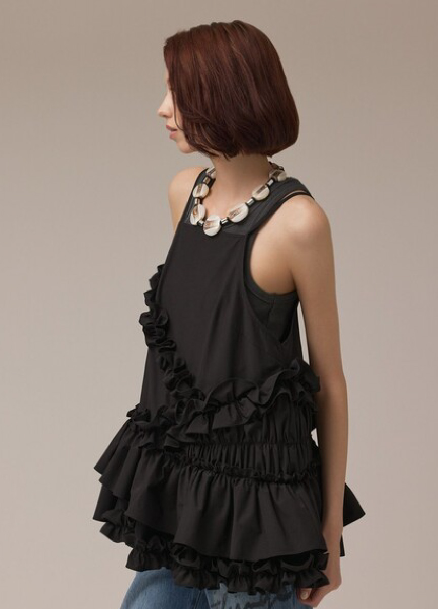 【預購商品】Diagram 層次荷葉細肩上衣