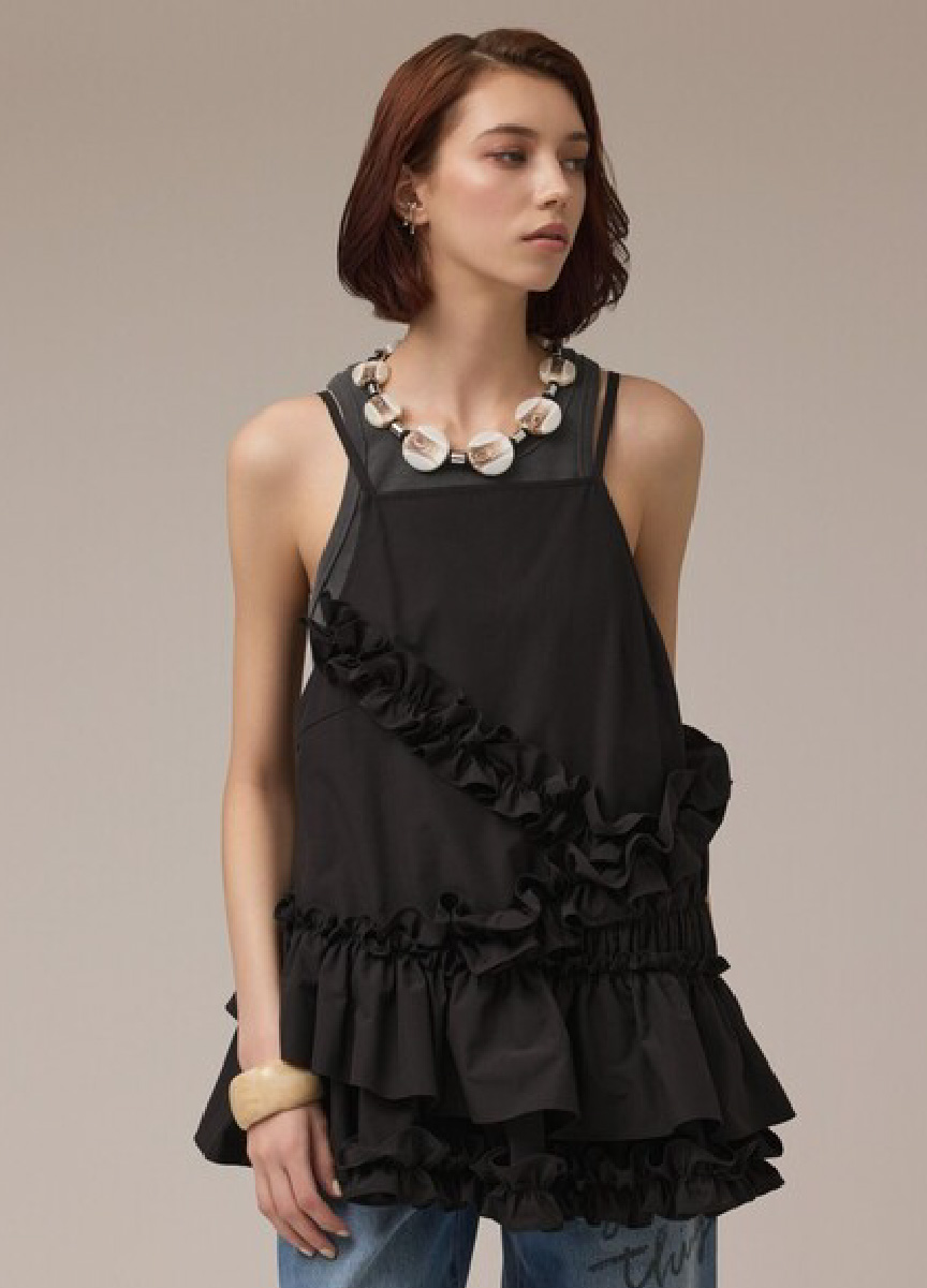 【預購商品】Diagram 層次荷葉細肩上衣