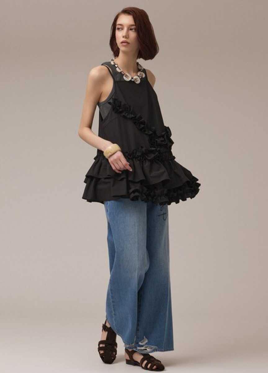 【預購商品】Diagram 層次荷葉細肩上衣