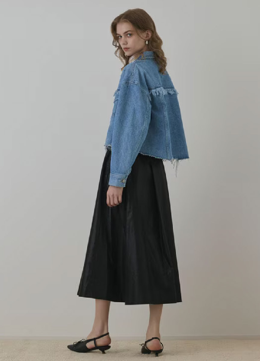 【預購商品】Diagram 純棉抽鬚丹寧外套