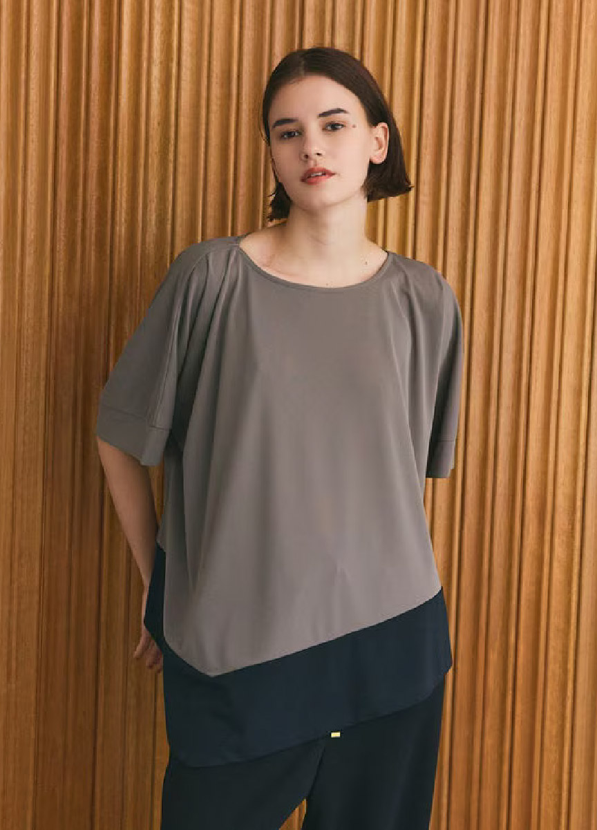 【預購商品】Class 不對稱拚色上衣