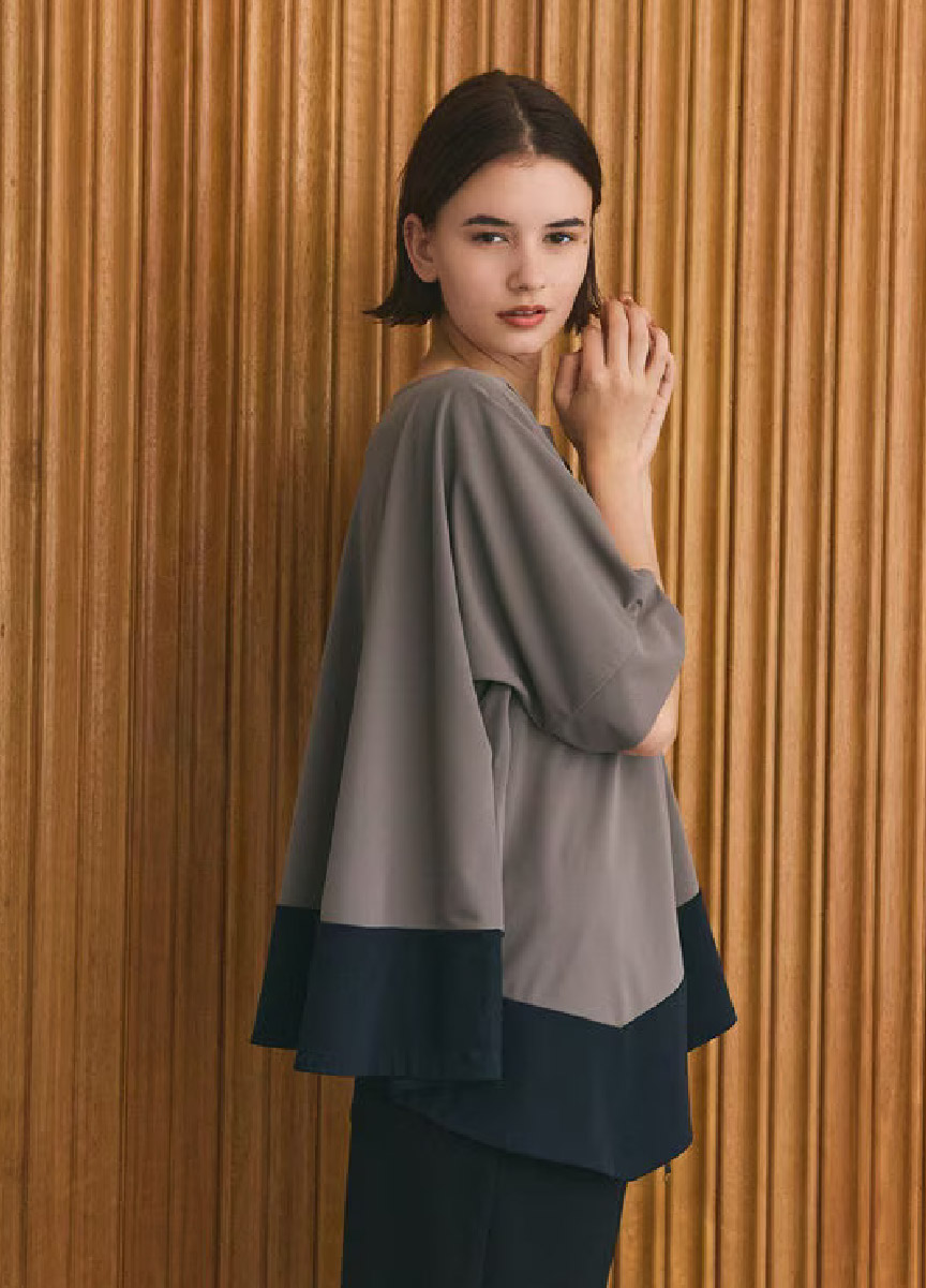 【預購商品】Class 不對稱拚色上衣