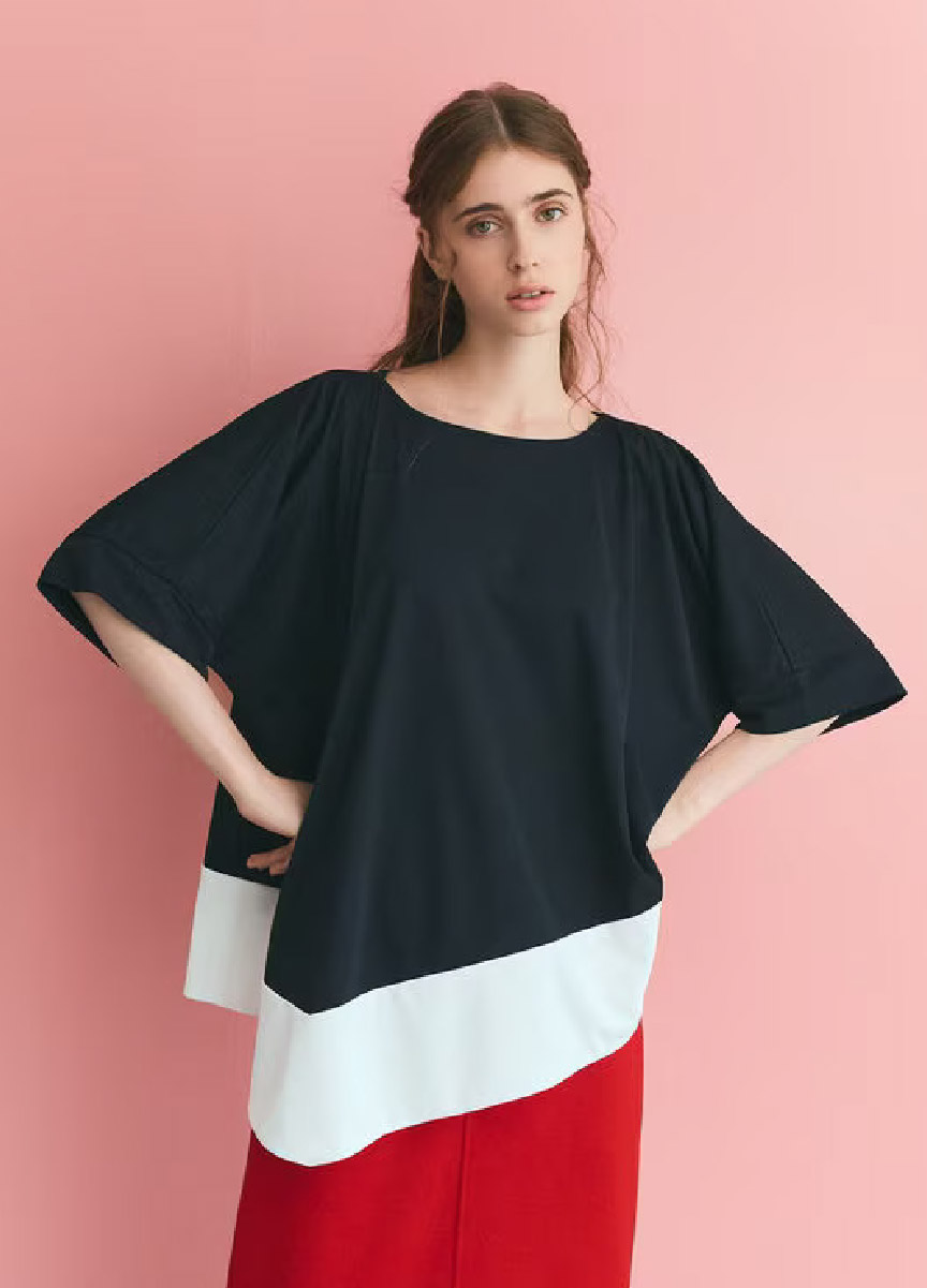 【預購商品】Class 不對稱拚色上衣