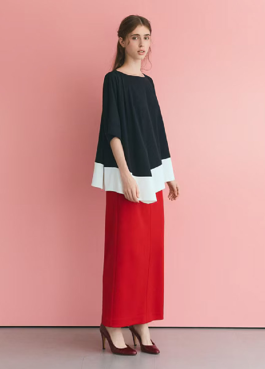 【預購商品】Class 不對稱拚色上衣