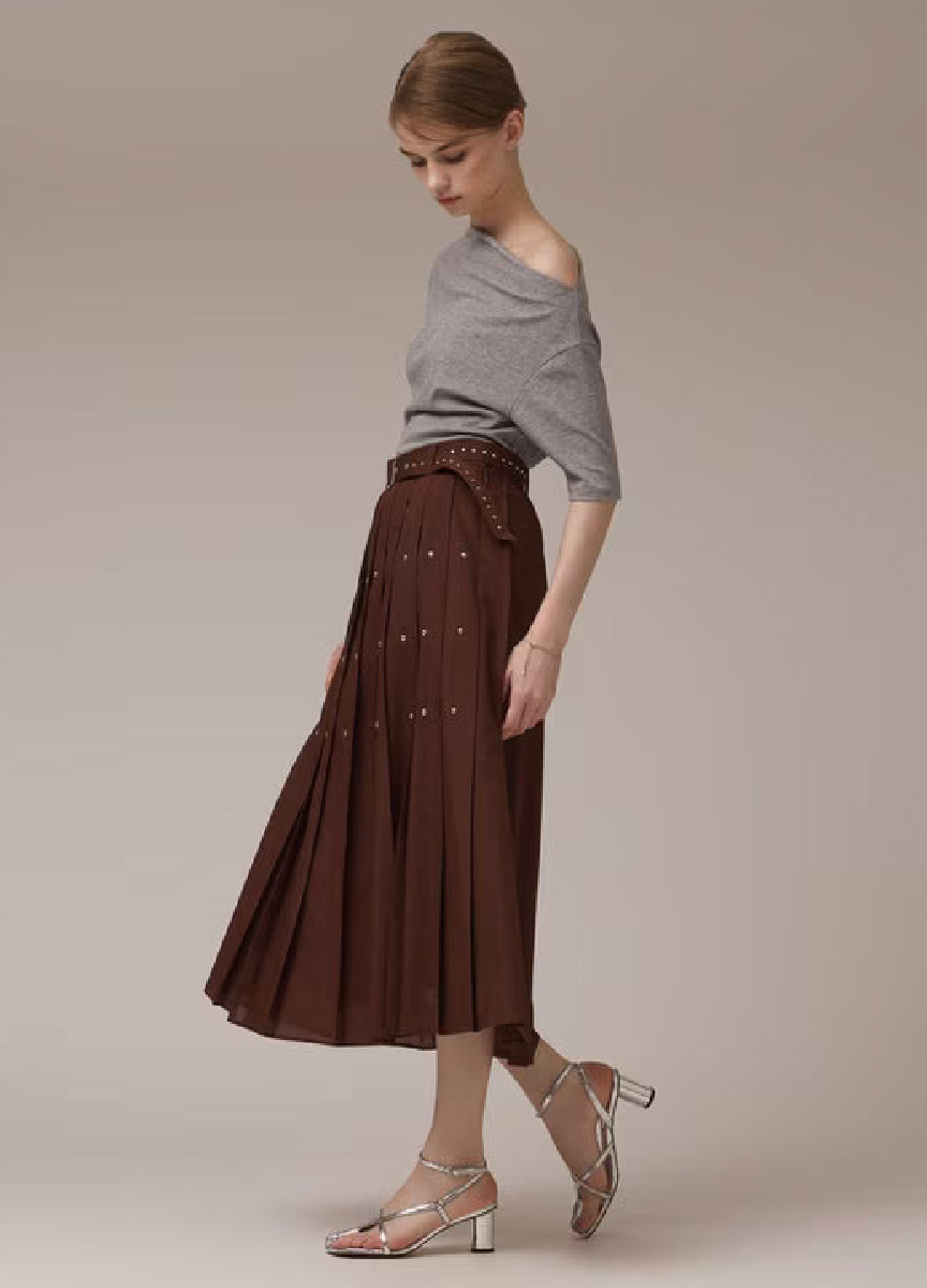 【預購商品】Diagram 不對稱金蔥羅紋家績上衣