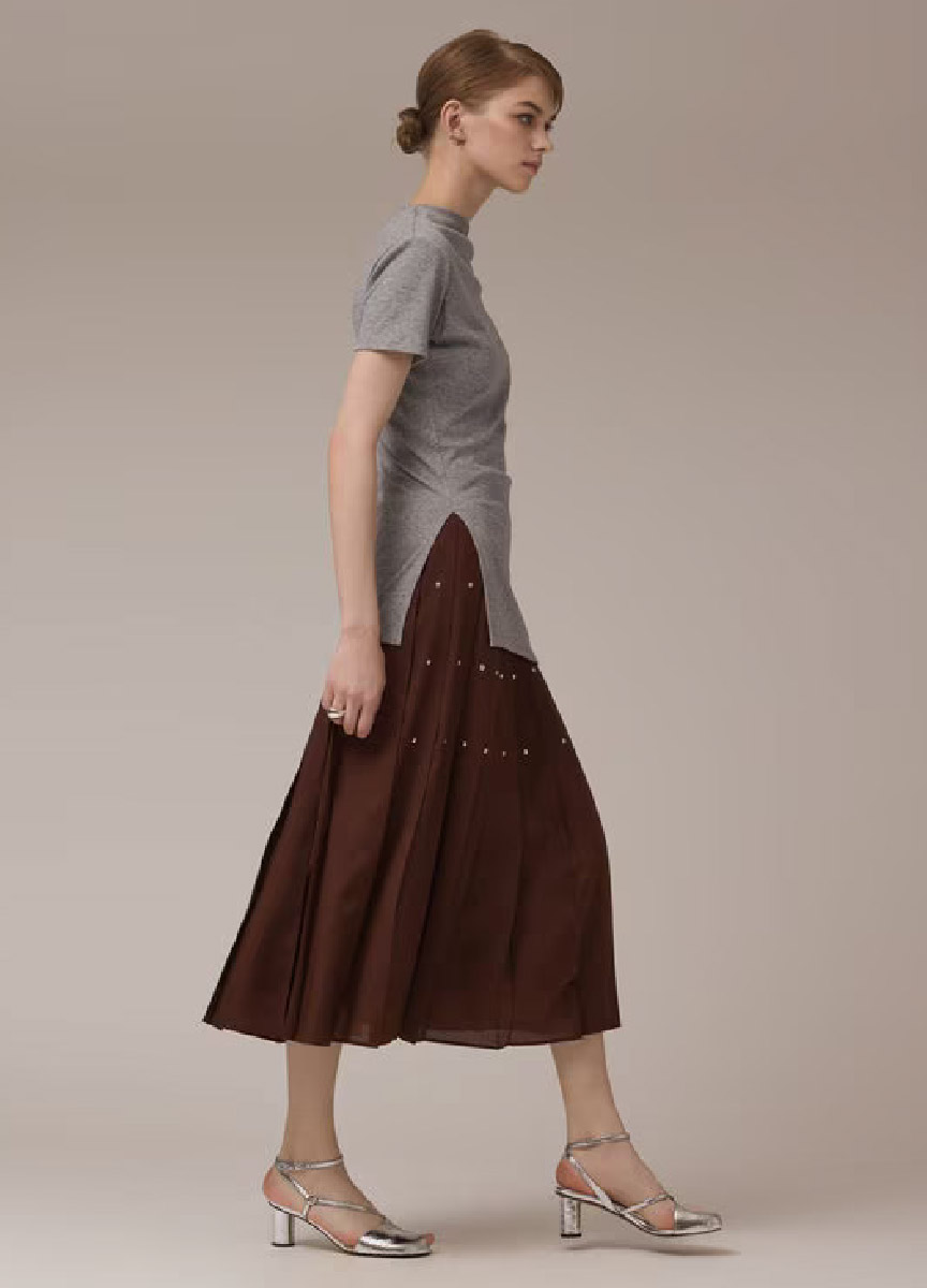 【預購商品】Diagram 不對稱金蔥羅紋家績上衣