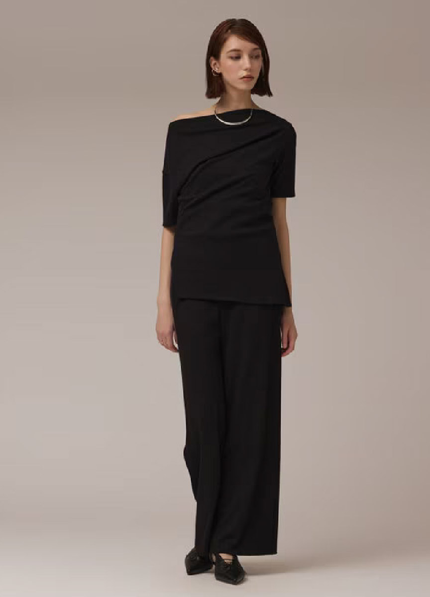 【預購商品】Diagram 不對稱金蔥羅紋家績上衣